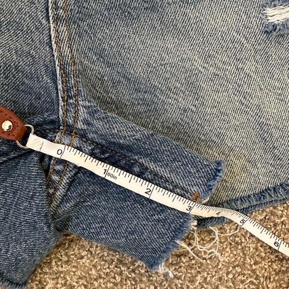 PacSun Vintage Denim Cut Off 3” Shorts Distressed Women’s Size 28 Boho Coastal - Picture 8 of 10
